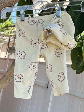 Disney Baby Winnie the Pooh Velour Graphic Pants with a Matching Beanie.